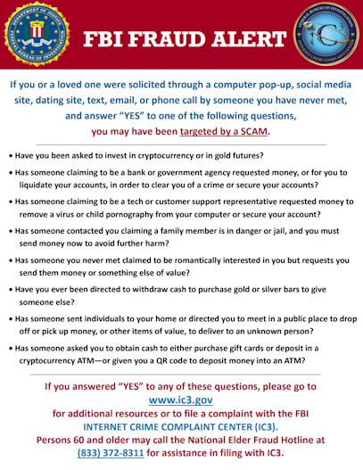 FBI Fraud Alert flyer thumbnail